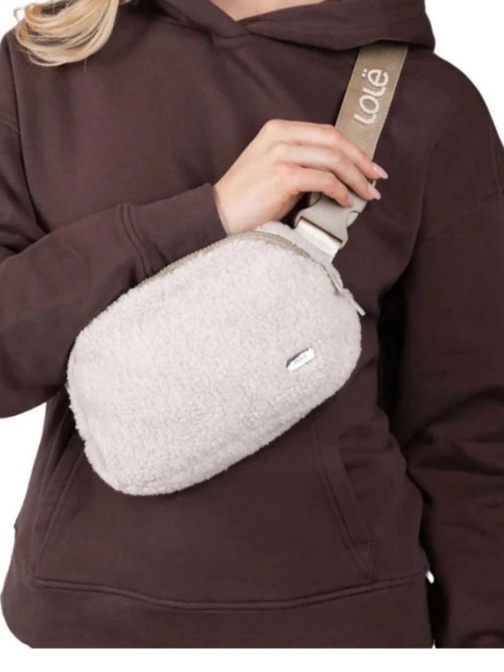 Lole Adjustable Fleece Crossbody Belt Bag